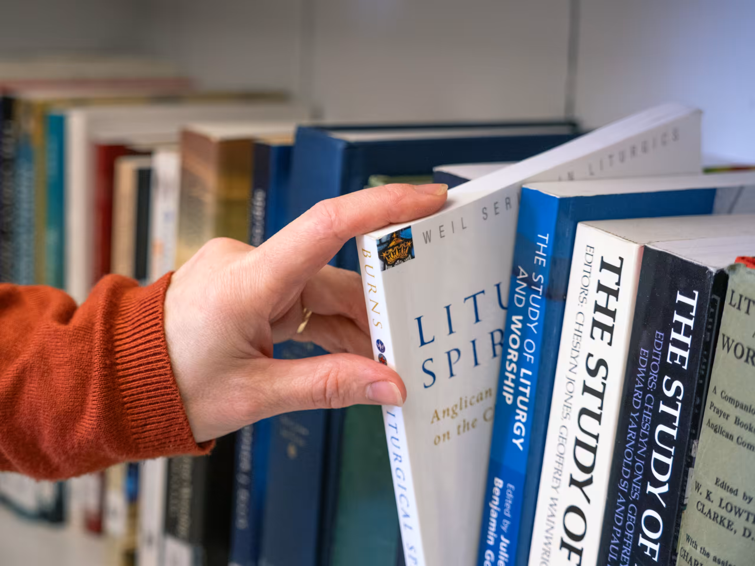 taking book from library